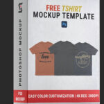 Tshirt psd mockup template for graphic design and clothing brand