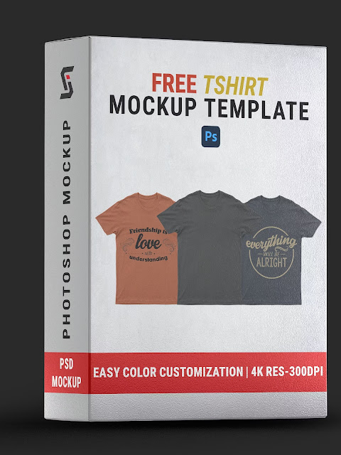 Tshirt psd mockup template for graphic design and clothing brand