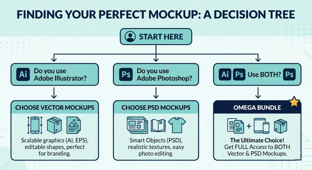 Simple infographic decision flowchart