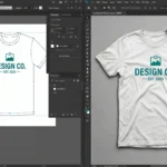 Split-screen Vector in Illustrator PSD in Photoshop