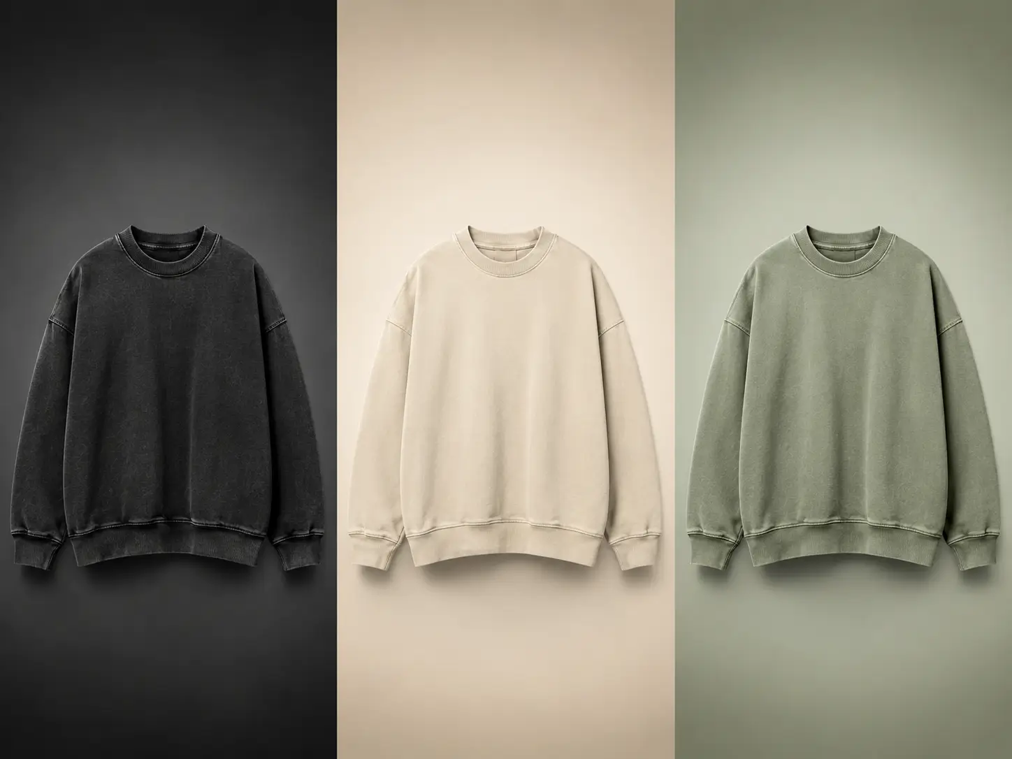 Clothing brand mockups showing colorway options to visualize designs and save money on sampling before production