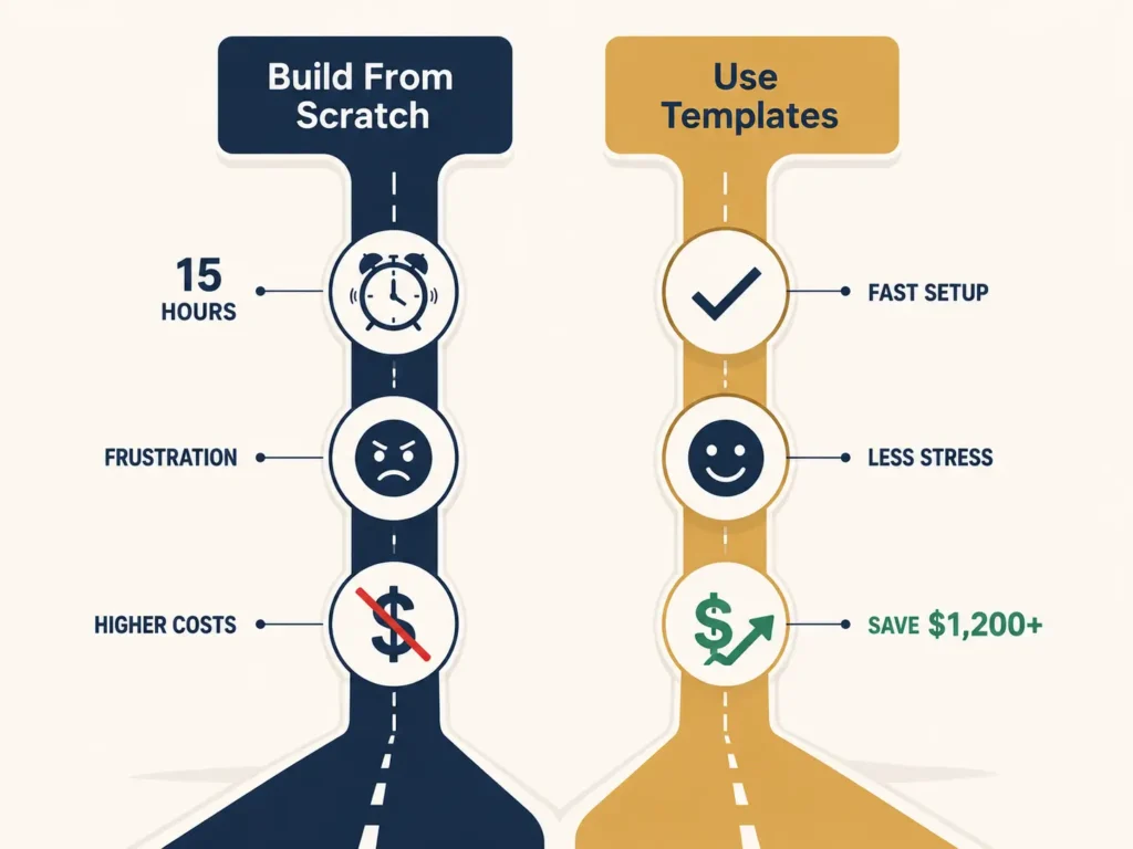 Decision guide comparing DIY tech packs vs professional templates to save money on clothing brand sampling costs