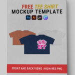 Free streetwear t-shirt mockup template for clothing brand presentation