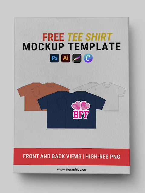 Free streetwear t-shirt mockup template for clothing brand presentation