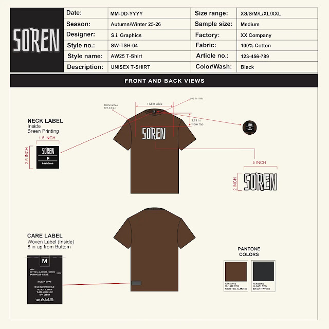 How to create a tech pack for clothing brands