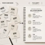 Clothing brand terminology guide infographic of fashion industry terms for beginners