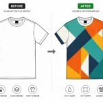 Applying a clipping mask to add a repeating pattern to a vector clothing mockup in Illustrator
