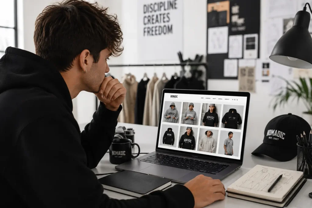 Brand owner launching apparel line using best clothing mockup bundle in 2026